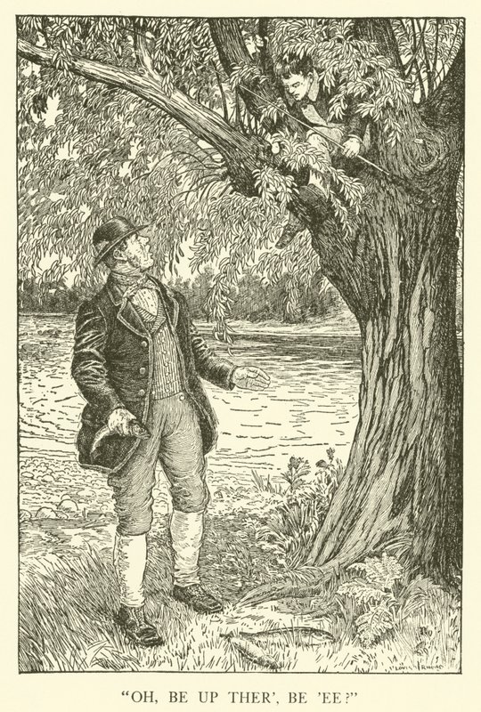 Illustration til Tom Browns skoledage (gravering) af Louis John Rhead