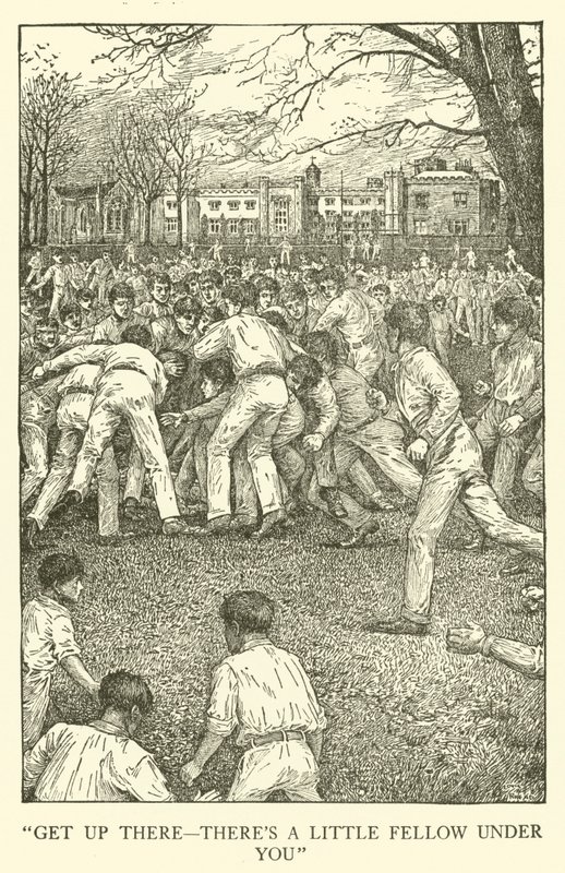 Illustration til Tom Browns skoledage (gravering) af Louis John Rhead