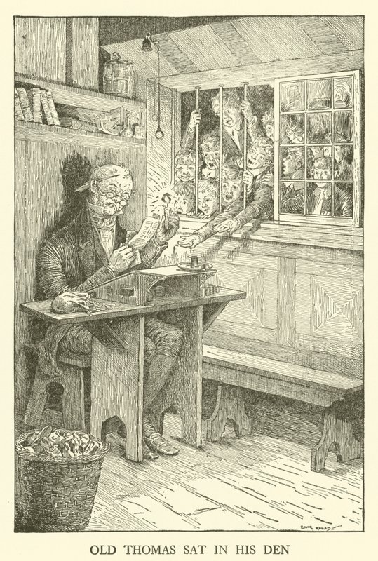 Illustration til Tom Browns skoledage (gravering) af Louis John Rhead