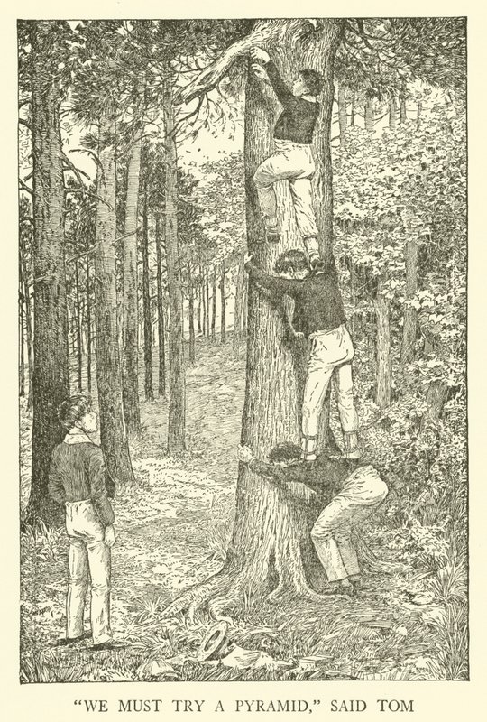 Illustration til Tom Browns skoledage (gravering) af Louis John Rhead