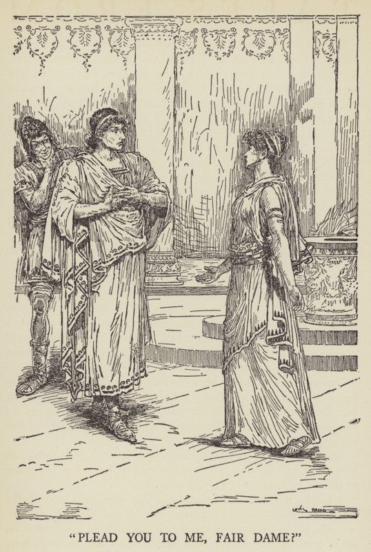 Vil du bede mig om det, smukke dame? af Louis John Rhead
