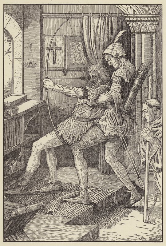 Robin skyder sit sidste skaft af Louis John Rhead