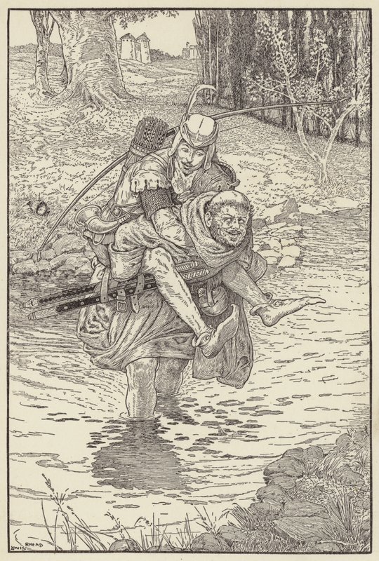 Munken tog Robin på ryggen af Louis John Rhead