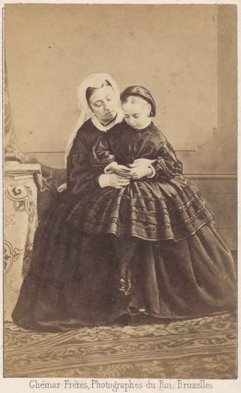 Dronning Victoria og hendes barnebarn af Louis Joseph Ghemar