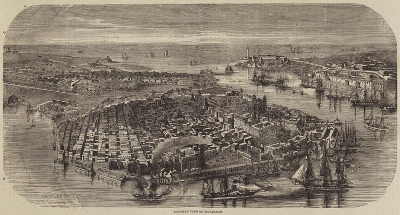 Havana med fugleperspektiv af Louis Le Breton