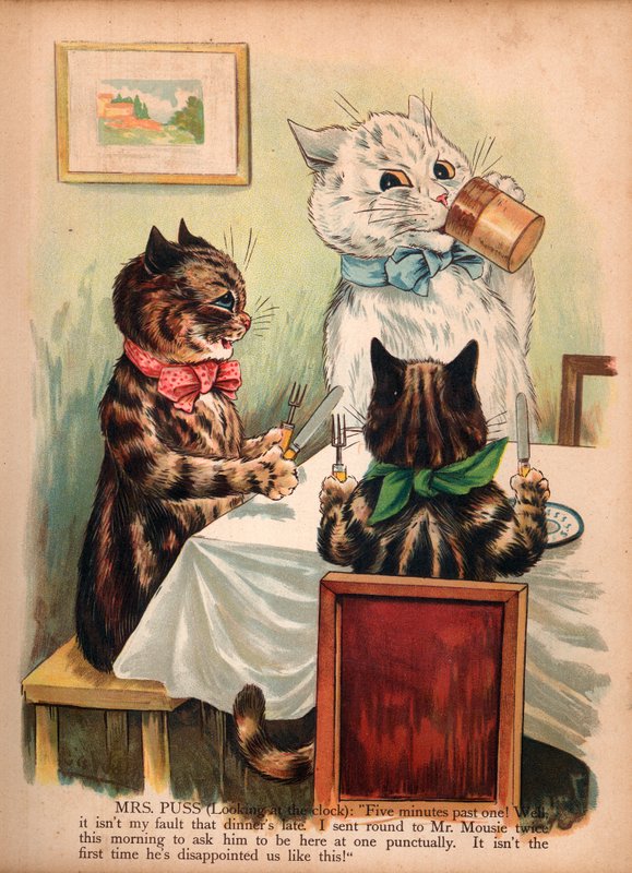 Louis Wain Cats (chromolitho) af Louis Wain