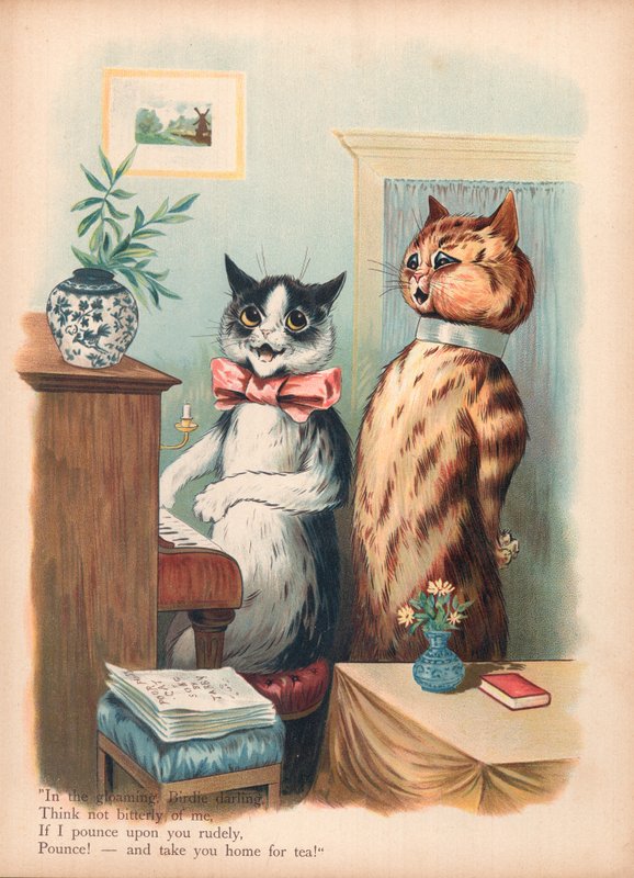 Louis Wain Cats (chromolitho) af Louis Wain