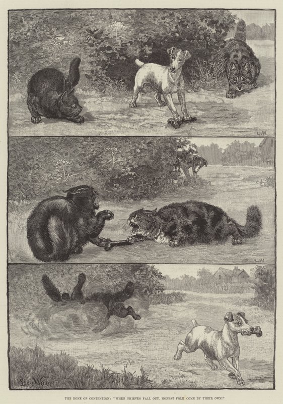 Stridsbenet, når tyvene falder ud, kommer ærlige folk af sig selv af Louis Wain