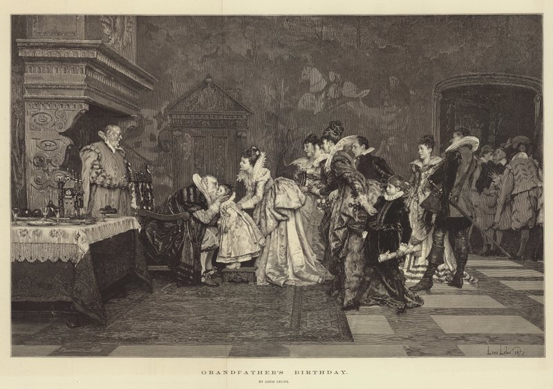 Bedstefars fødselsdag af Alexandre Louis Leloir