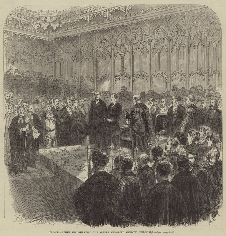 Prins Arthur indvier Albert Memorial Window, Guildhall af Lucien Metivet