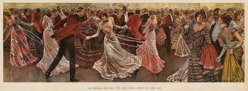 Julejagtbold (farve litho) af Lucien Davis