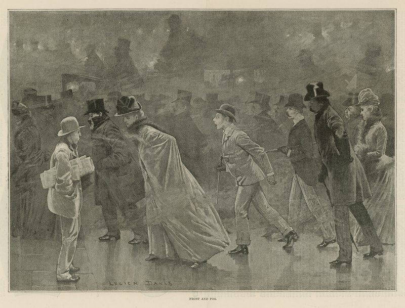 Frost og tåge (litho) af Lucien Davis
