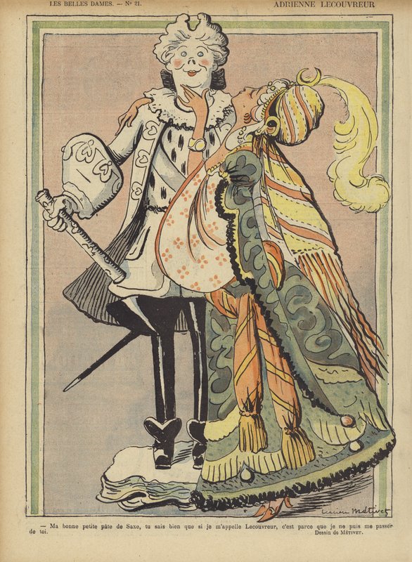 Adrienne Lecouvreur, Illustration for Le Rire af Lucien Metivet