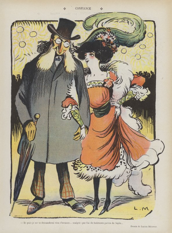 Tillid. Illustration til Le Rire af Lucien Metivet