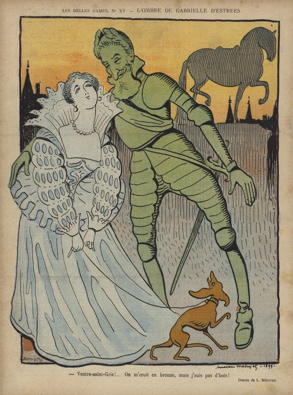Gabrielle dEstrees spøgelse, Illustration til Le Rire af Lucien Metivet