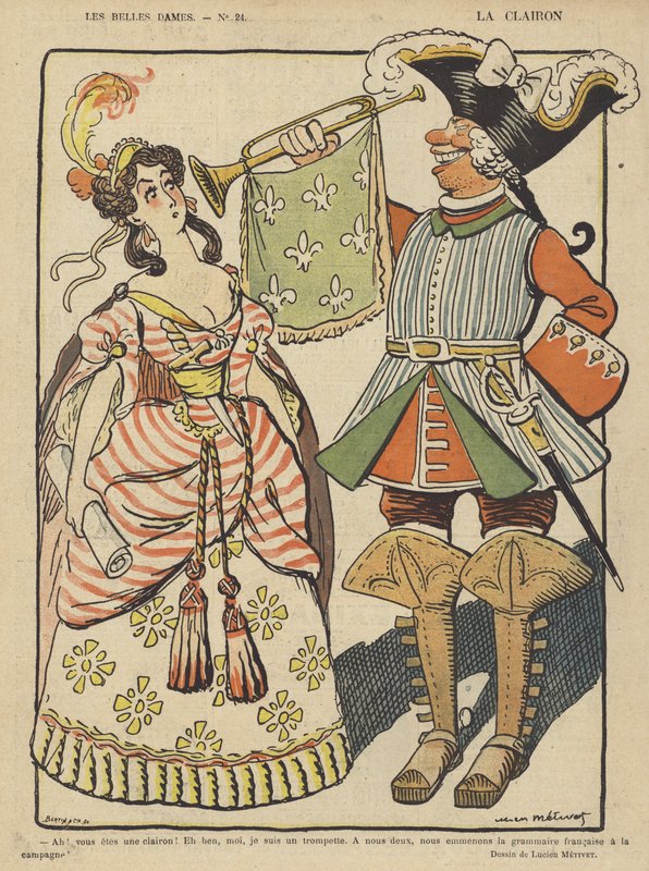 La Clairon, Illustration for Le Rire af Lucien Metivet