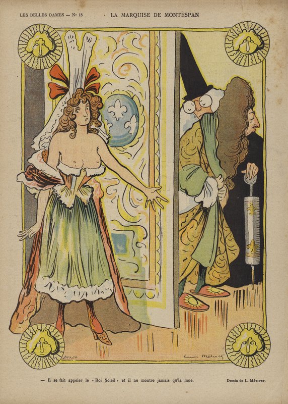 La Marquise De Montespan, Illustration for Le Rire af Lucien Metivet
