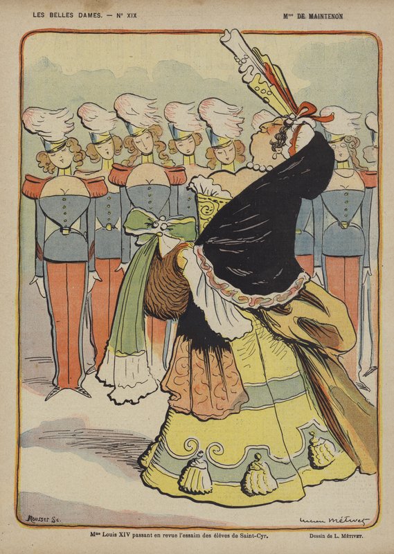 Madame De Maintenon, Illustration for Le Rire af Lucien Metivet