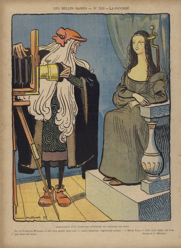 Fotografering af La Joconde, Illustration for Le Rire af Lucien Metivet