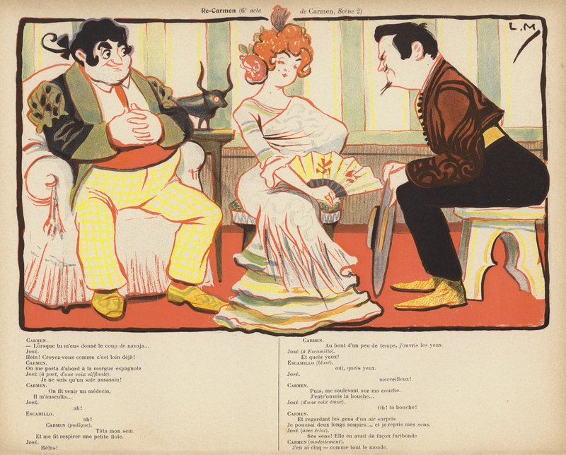Re-Carmen (farve litho) af Lucien Metivet