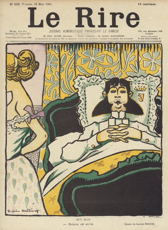 Ruy Blas, Illustration for Le Rire af Lucien Metivet