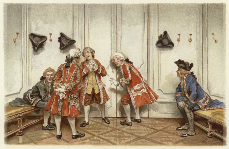 Illustration til The School for Scandal (chromolitho) af Lucius Rossi