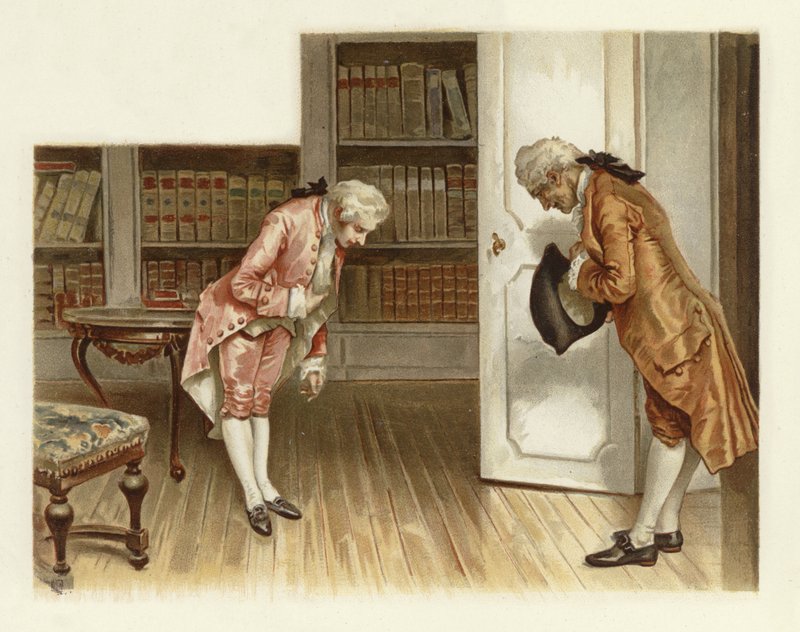 Illustration til The School for Scandal (chromolitho) af Lucius Rossi