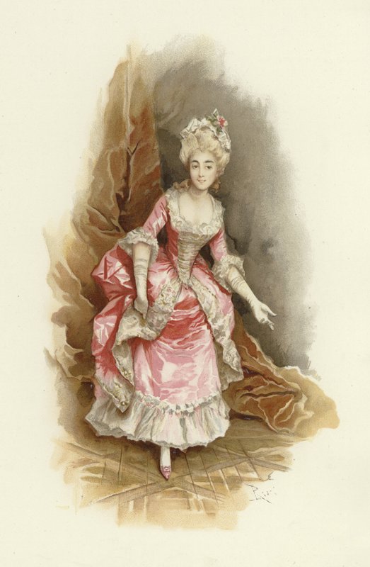 Illustration til The School for Scandal (chromolitho) af Lucius Rossi