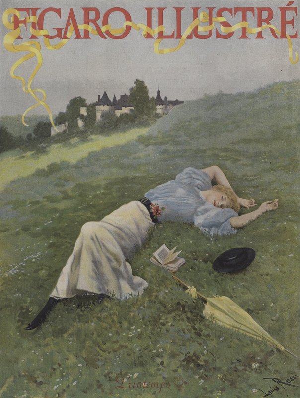 Forår (Forår). Forside af Le Figaro Illustre, maj 1896 af Lucius Rossi
