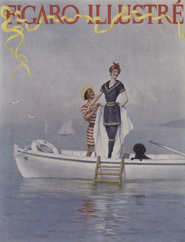 Fuldt vand til søs. Forside af Le Figaro Illustre, august 1894 af Lucius Rossi