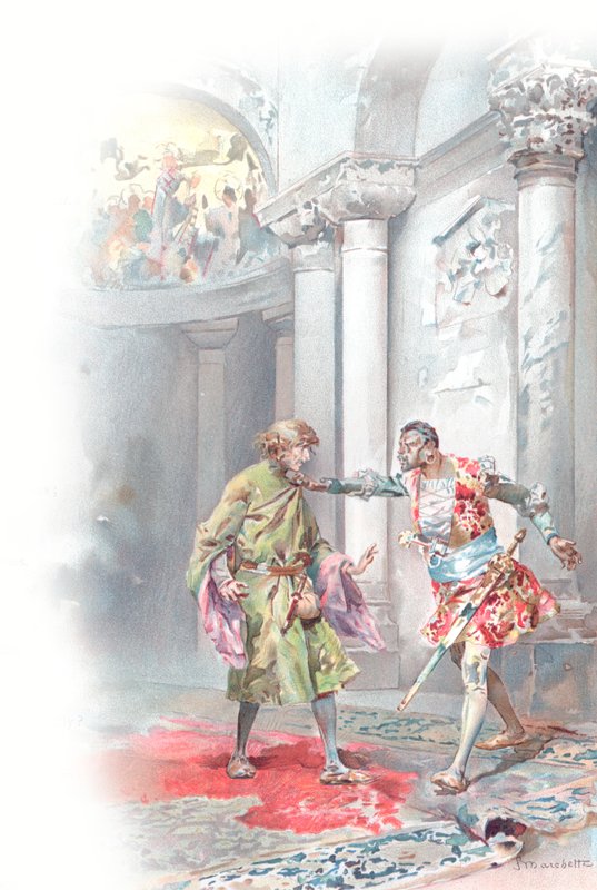 Illustration til Shakespeares Othello (chromolitho) af Ludovico Marchetti