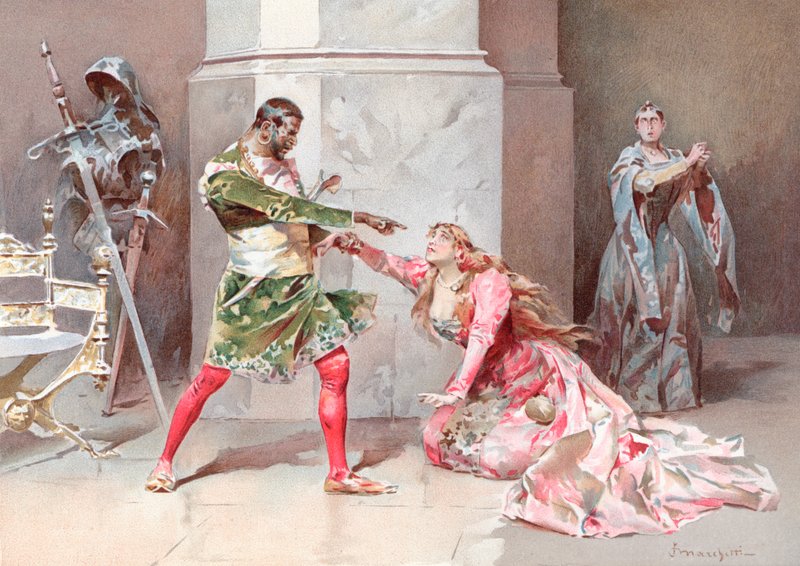Illustration til Shakespeares Othello (chromolitho) af Ludovico Marchetti