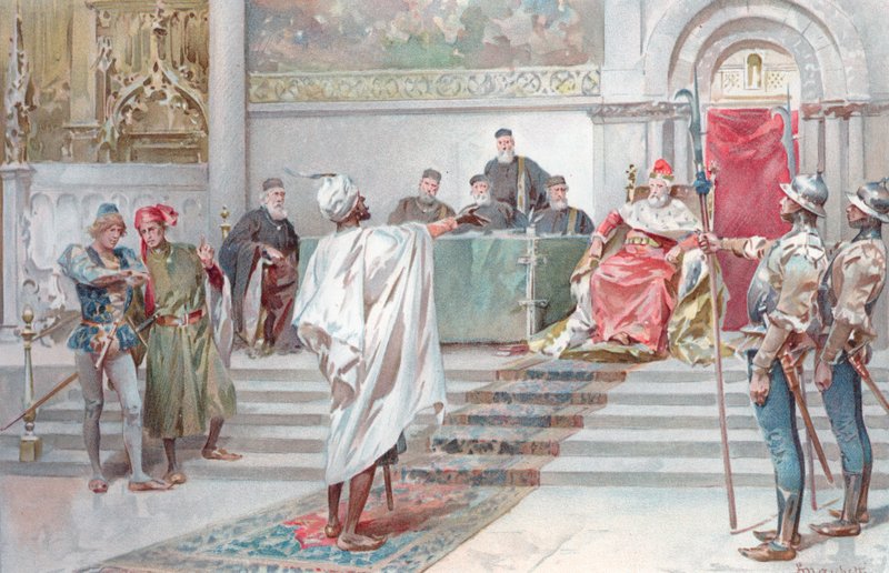 Illustration til Shakespeares Othello (chromolitho) af Ludovico Marchetti