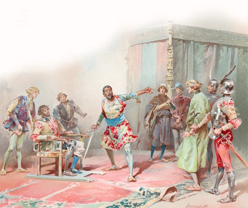Illustration til Shakespeares Othello (chromolitho) af Ludovico Marchetti