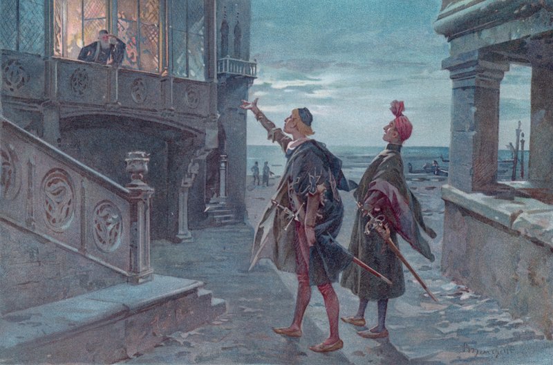Illustration til Shakespeares Othello (chromolitho) af Ludovico Marchetti