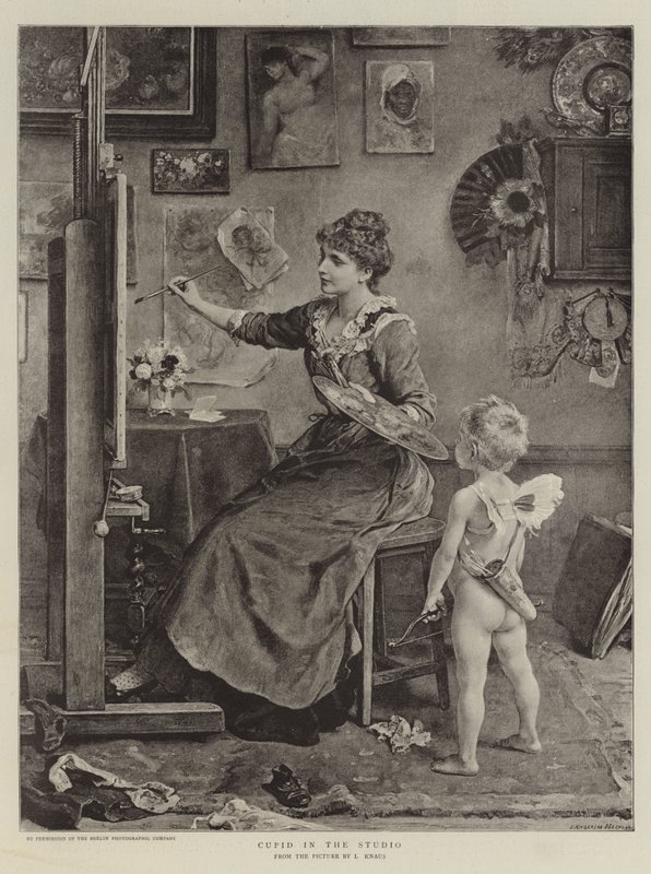 Amor i studiet af Ludwig Knaus