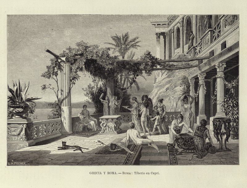 Grækenland og Rom - Rom: Tiberius i Capri af Ludwig Hans Fischer