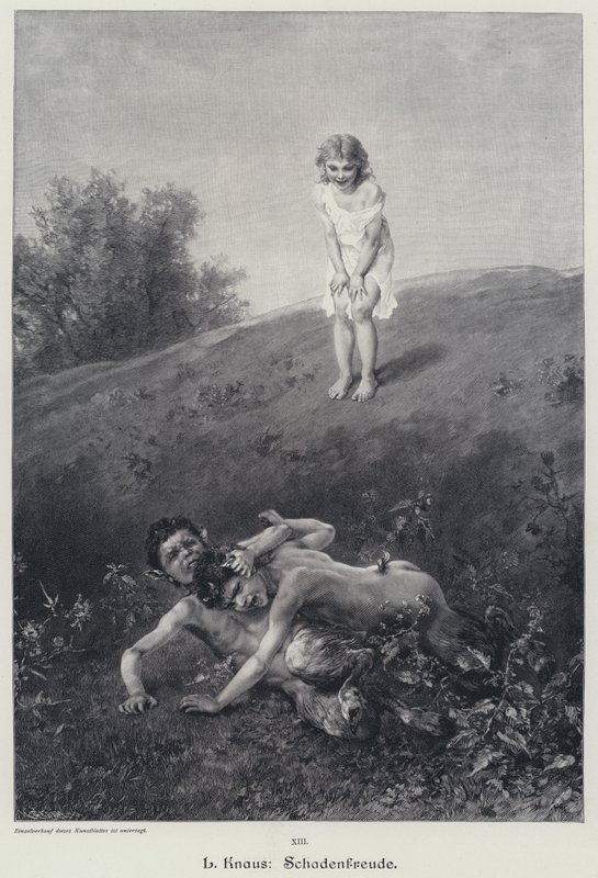 Schadenfreude (gravering) af Ludwig Knaus