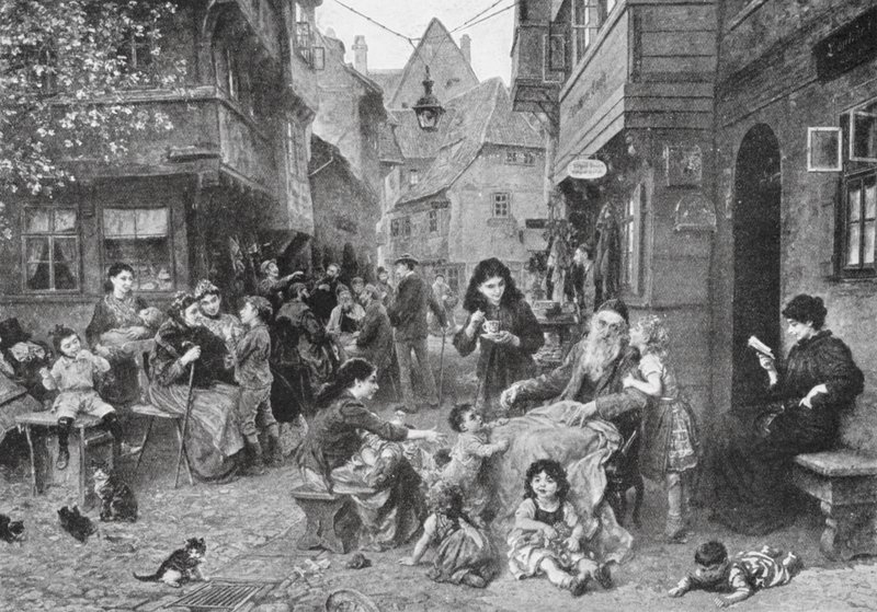 Ghettoen (litografi) af Ludwig Knaus