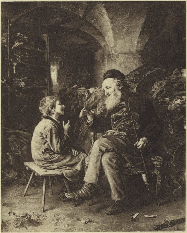 Salomons visdom (fotogravure) af Ludwig Knaus