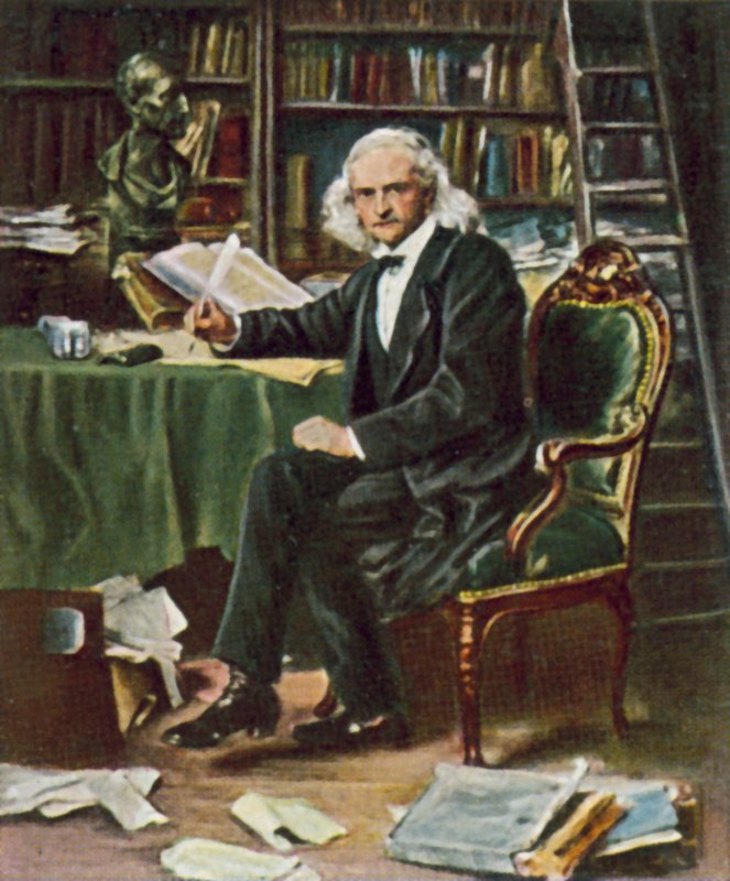 Theodor Mommsen, tysk klassisk lærd, historiker og forfatter (farvelitografi) af Ludwig Knaus