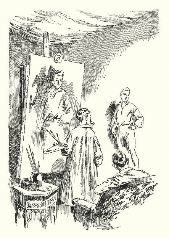 Illustration til The Picture of Dorian Gray af Oscar Wilde (litho) af Lui Trugo