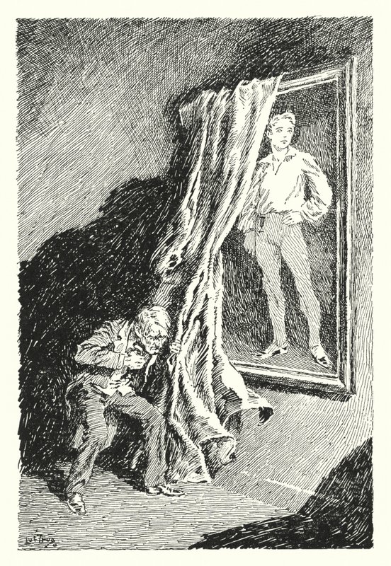 Illustration til The Picture of Dorian Gray af Oscar Wilde (litho) af Lui Trugo