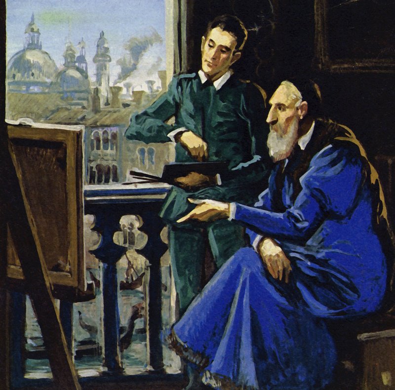 Dominico Theotocopuli, var bedre kendt i verden som El Greco (Grækeren) (farvelitografi) af Luis Arcas Brauner