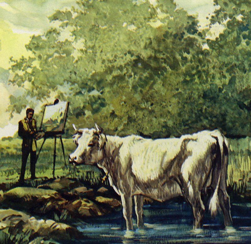 Renoir malede landskabet omkring sig (farvelitografi) af Luis Arcas Brauner