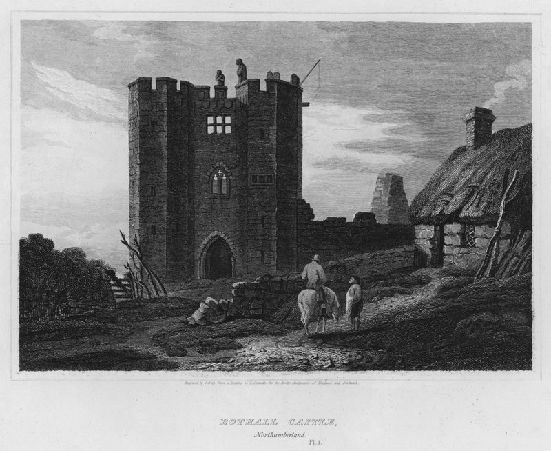 Bothall Castle, Northumberland (gravering) af Luke (after) Clennell