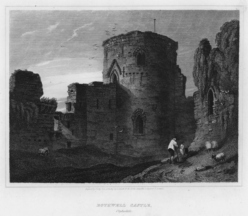 Bothwell Castle, Clydesdale (gravering) af Luke (after) Clennell