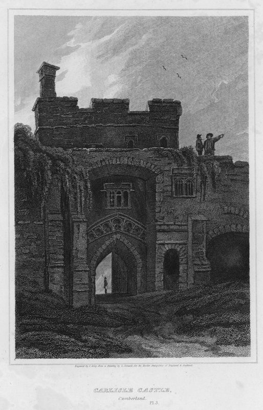 Carlisle Castle, Cumberland (gravering) af Luke (after) Clennell