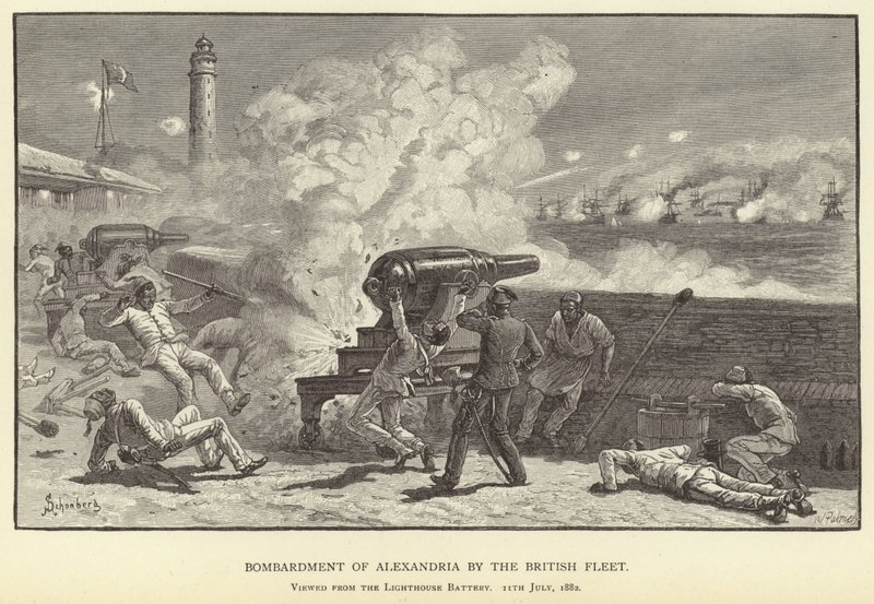 Den britiske flådes bombardement af Alexandria af M. Schonberg