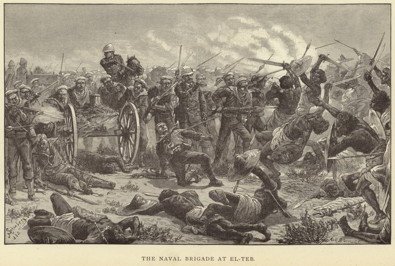 Flådebrigaden ved El-Teb af M. Schonberg
